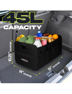 Organizador de Maletero FORTEM 45L Plegable Negro para SUV 2
