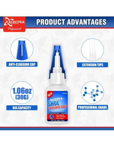 Pegamento para Zapatos ALECPEA 30g - Secado Rápido y Alta Fuerza