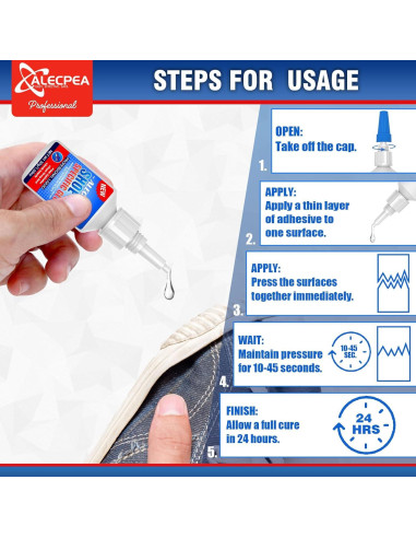 Pegamento para Zapatos ALECPEA 30g - Secado Rápido y Alta Fuerza