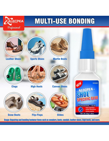 Pegamento para Zapatos ALECPEA 30g - Secado Rápido y Alta Fuerza