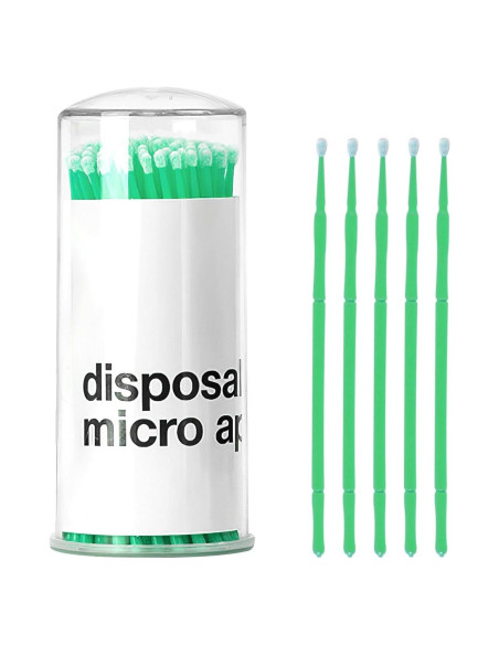 100 Pinceles de Pintura de Retocado Hbxdeco 1.5mm Verde