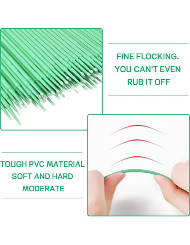 100 Pinceles de Pintura de Retocado Hbxdeco 1.5mm Verde