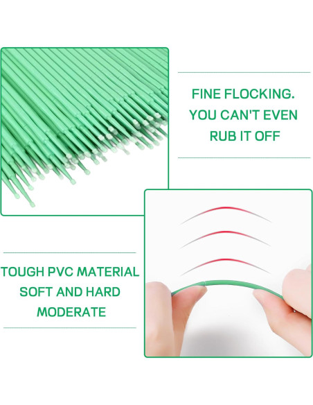 100 Pinceles de Pintura de Retocado Hbxdeco 1.5mm Verde