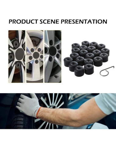 20 Tapas de Tuerca de Rueda Zikefest 17mm para VW Jetta Golf