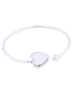 5 Piezas Base de Pulsera Corazón 12mm Acero Inoxidable Reidgaller