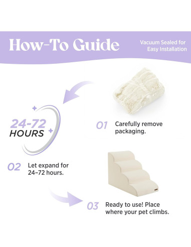 Escalera para Perros Lesure 5 Escalones Beige Antideslizante