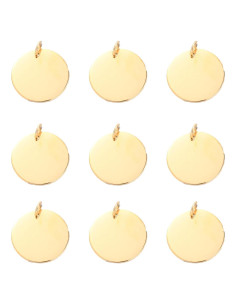 10 Placas de Acero Inoxidable 20mm para Estampado de Joyería