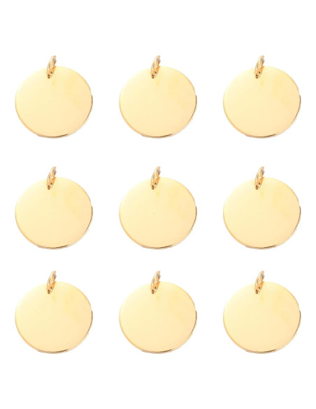 10 Placas de Acero Inoxidable 20mm para Estampado de Joyería