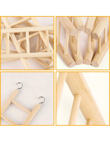 Escalera de Madera para Aves YHNTGB - 5 Tamaños para Loros