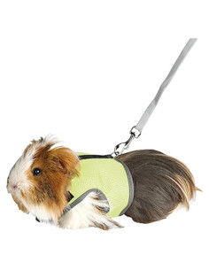 Arnés y Correa Ajustable MANON ROSA para Conejos y Mascotas Pequeñas - Verde S
