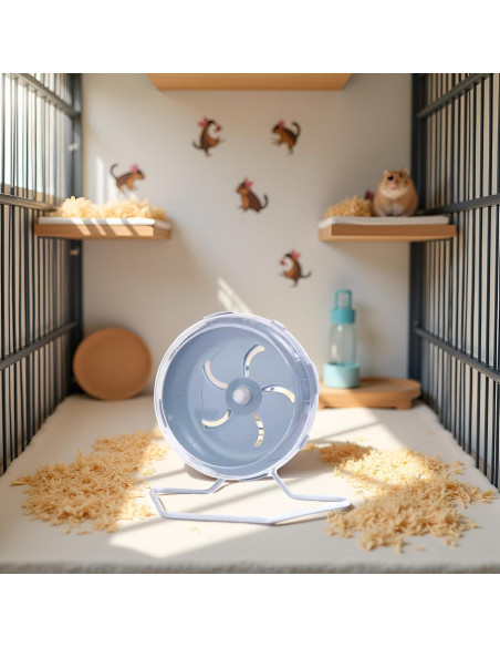 Rueda de Hámster Silenciosa WLngtv 17.78 cm Ajustable