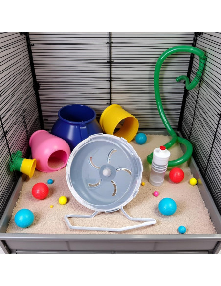 Rueda de Hámster Silenciosa WLngtv 17.78 cm Ajustable