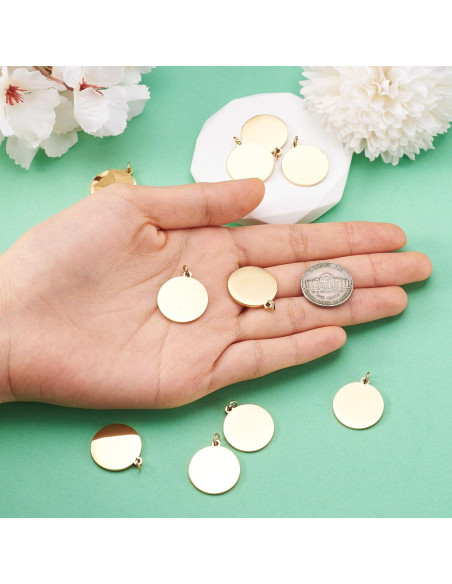 10 Placas de Acero Inoxidable 20mm para Estampado de Joyería