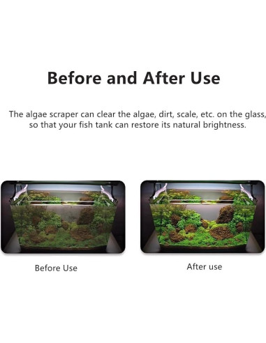 Rascador de Algas Lominie para Acuarios de Vidrio 65cm