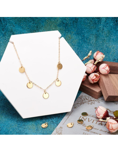 10 Placas de Acero Inoxidable 20mm para Estampado de Joyería