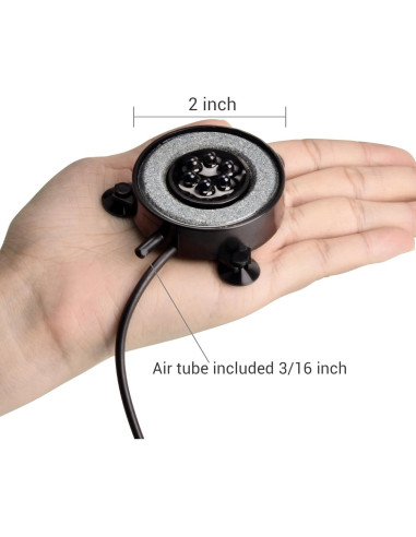 Disco de Burbujas LED Multicolor NICREW 5.08 cm para Acuario