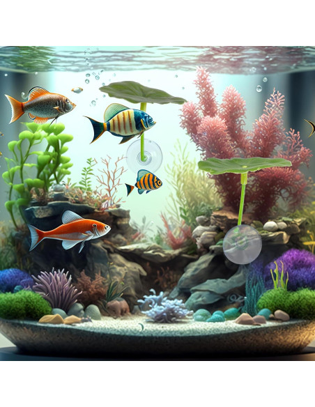 3 Hamacas de Hoja para Peces Betta Bruislard - Decoración Acuario