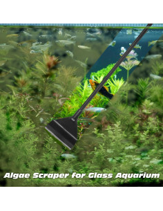 Raspador de Algas YOFOTHS para Acuarios de Vidrio 65 cm 2