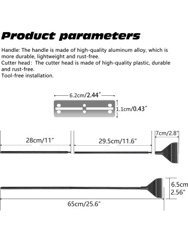 Raspador de Algas YOFOTHS para Acuarios de Vidrio 65 cm