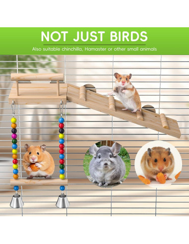 Parque Infantil para Aves LOPERDEVE con Escalera y Columpio