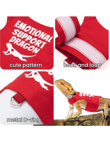 Arnés Ajustable para Dragón Barbudo TUKOAW con Correa 1.5m