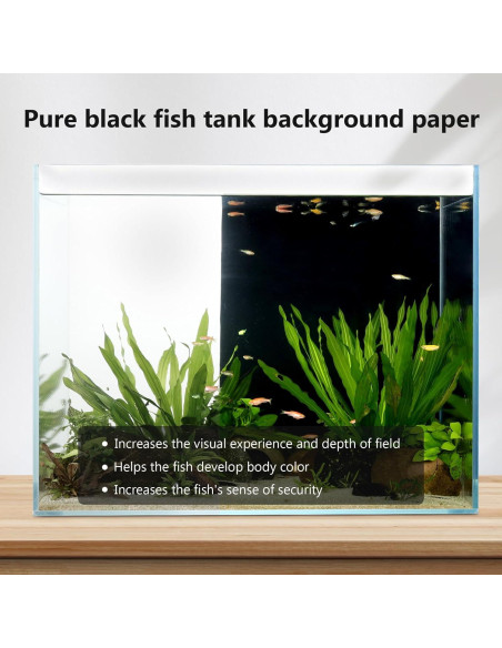 Papel de Fondo para Acuario Hygger CO2 45x120cm Negro
