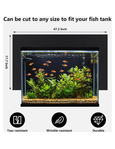 Papel de Fondo para Acuario Hygger CO2 45x120cm Negro