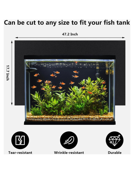 Papel de Fondo para Acuario Hygger CO2 45x120cm Negro