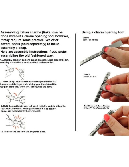 Pulsera de Encanto Italiana UNY JEWEL 9mm Acero Inoxidable