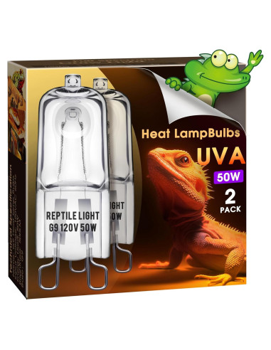 Bombillas de Calor Briignite G9 para Reptiles 50W Paquete de 2