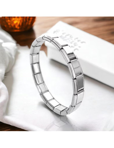 Pulsera de Encanto Italiana UNY JEWEL 9mm Acero Inoxidable