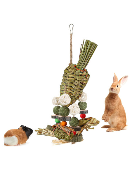 Juguete de Masticar para Conejos Mechpia - Natural y Colgante
