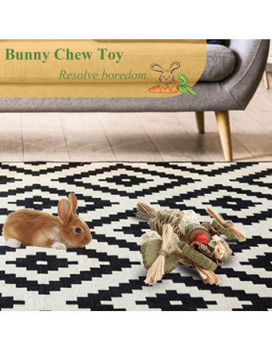 Juguete de Masticar para Conejos Mechpia - Natural y Colgante