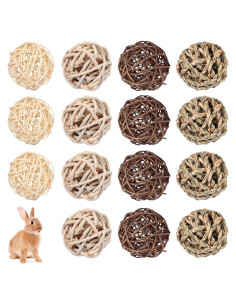 Bolas de Masticar para Conejos Skylety - 15 Piezas de Hierba