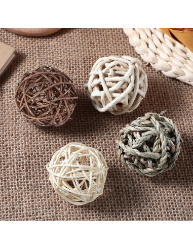 Bolas de Masticar para Conejos Skylety - 15 Piezas de Hierba