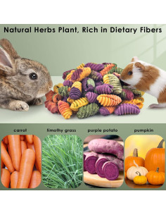 Golosinas Masticables para Conejos ERKOON 200g - Natural y Saludable 2