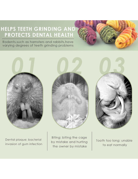 Golosinas Masticables para Conejos ERKOON 200g - Natural y Saludable