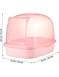 Baño Seco para Hámster Kisangel 9x6cm Plástico Rosa 2