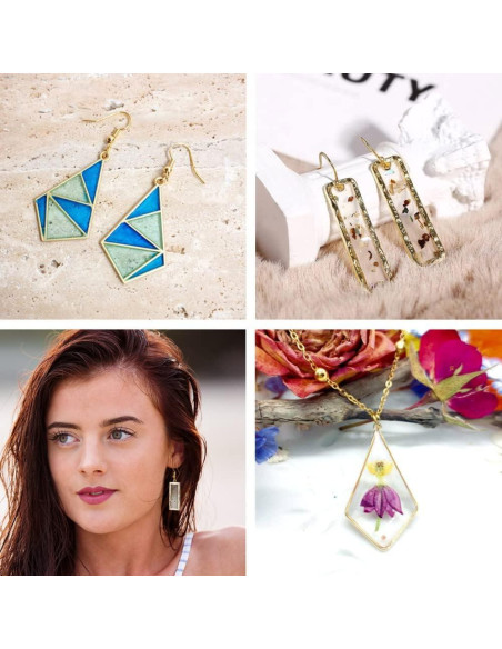 Marco para Pendientes Geométrico Bestewelry 32 Piezas DIY Marco para Pendientes Geométrico Bestewelry 32 Piezas DIY