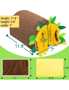 Casa Túnel para Cobayas PAWNISAW 30x17.8x14.7 cm Marrón 2