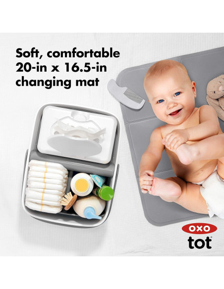 Cesta de Pañales OXO Tot con Cambiador Portátil 50.8x41.9cm