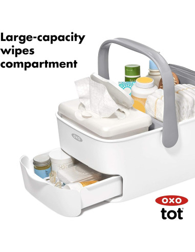 Cesta de Pañales OXO Tot con Cambiador Portátil 50.8x41.9cm