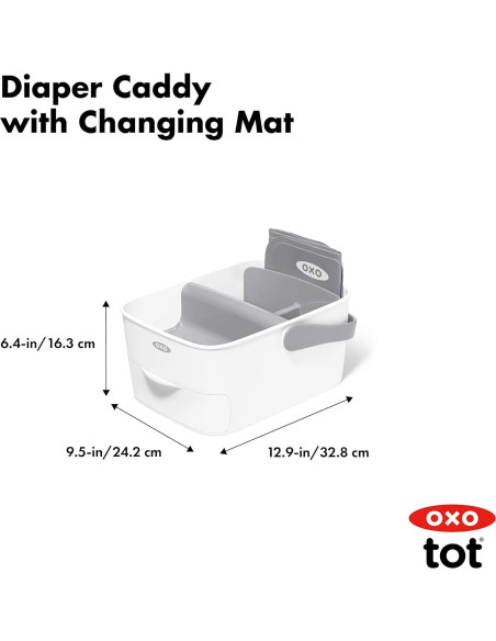 Cesta de Pañales OXO Tot con Cambiador Portátil 50.8x41.9cm