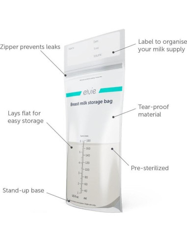 Bolsas de Almacenamiento de Leche Materna Elvie - 200 Unidades