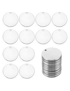 Etiquetas de Grabado en Acero Inoxidable MECCANIXITY 25mm Plata