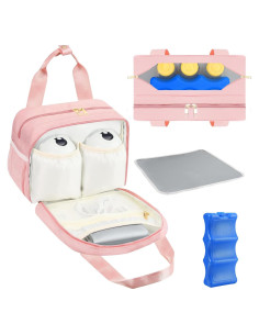 Bolsa de Enfriamiento PIIOSER para Leche Materna Rosa 28x14x21cm