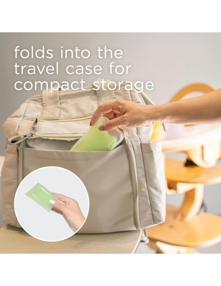 Babero de Silicona Olababy Kiwi con Estuche de Viaje 68g