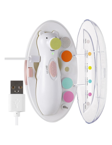 Lima de Uñas Eléctrica Recargable Haakaa para Bebés y Adultos