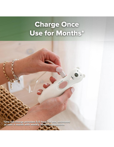 Lima de Uñas Eléctrica Recargable Haakaa para Bebés y Adultos