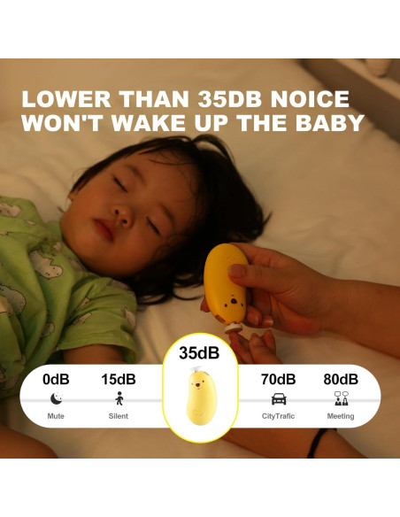 Lima de Uñas Eléctrica Sweebe Amarilla, Recargable, 6 Almohadillas